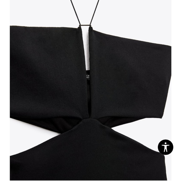 NWT Zara cut out midi dress black - Picture 7 of 7